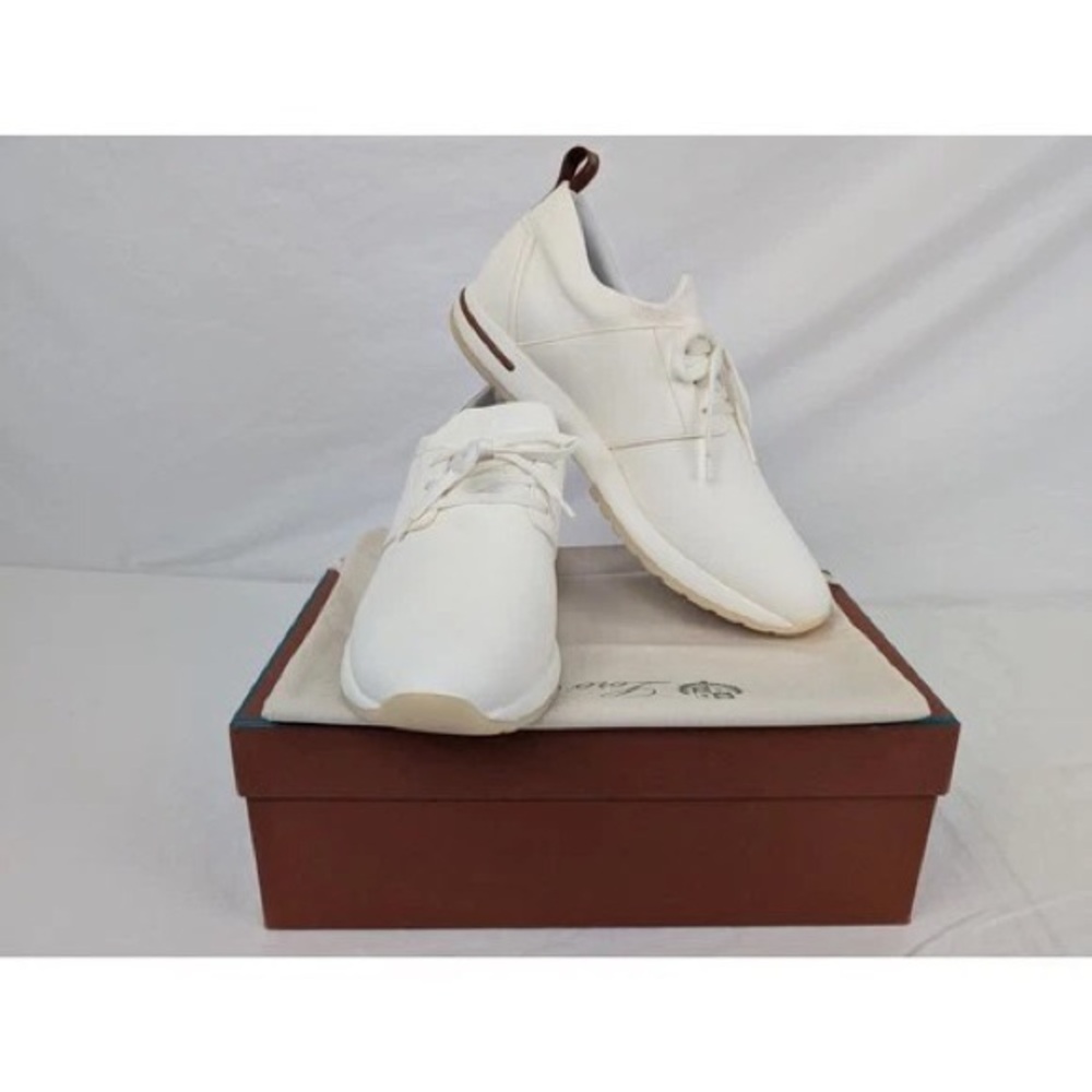 Loro Piana 360 LP Flexy Walk Woman Metal Free Deer Sneakers in White
